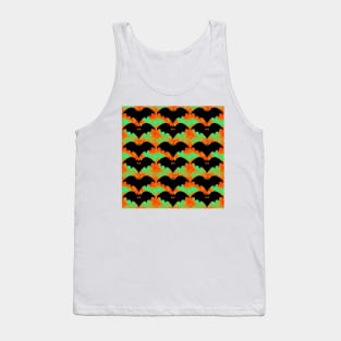 Bats And Bows Orange Green Tank Top